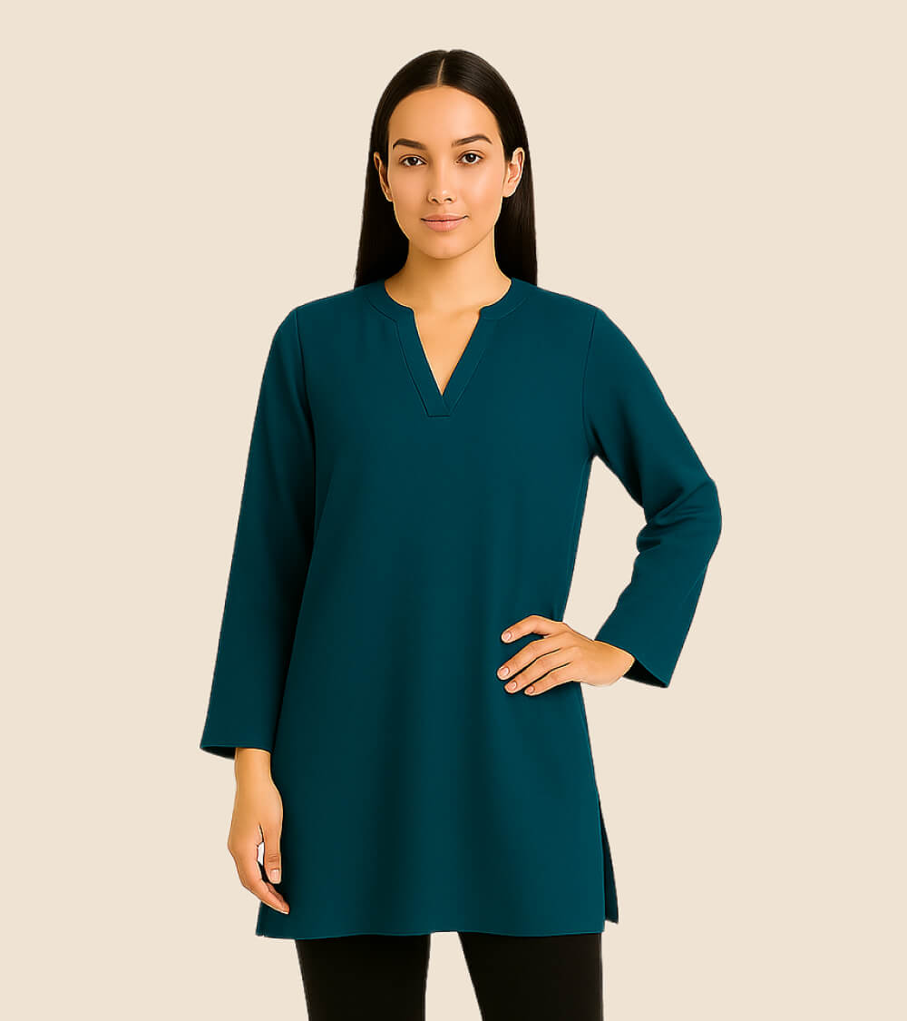 Straight-Cut Kurti Top